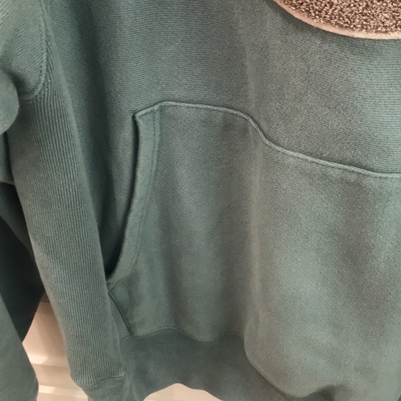 Champion Reverse Weave Hoodie Mens Small Blue Carpet Logo Sweatshirt Surf Artsy - Picture 3 of 9